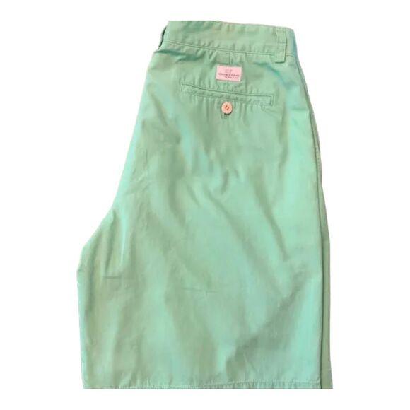 Vineyard Vines | Light Green 9” Club Flat Front Shorts | 34 - Picture 2 of 4